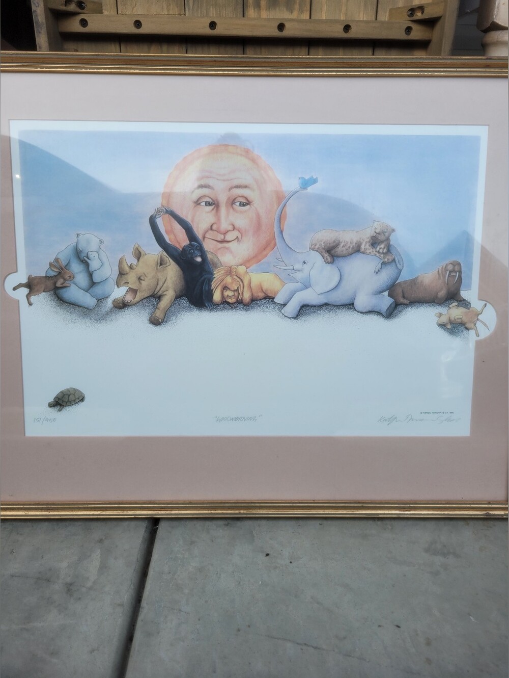 Vintage Ralph Dunn "Sunstretch" Signed Limited Edition Framed Print (115/950)